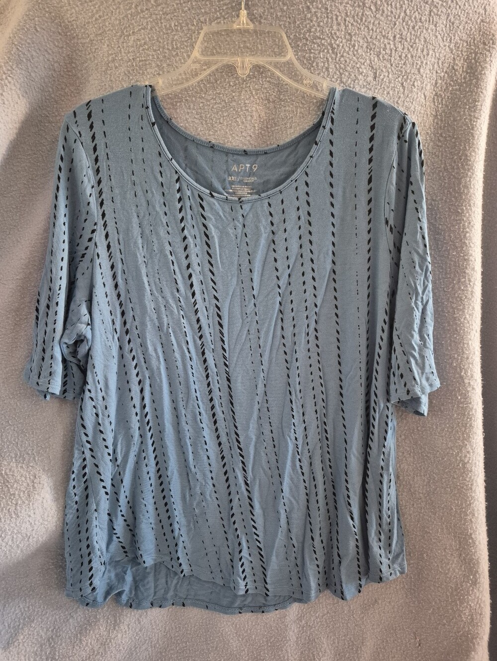 Apt. 9 Essential Blue Patterned Blouse